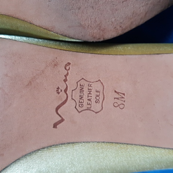 Nina Iredescent Green/Yellow Heels - Picture 6 of 7